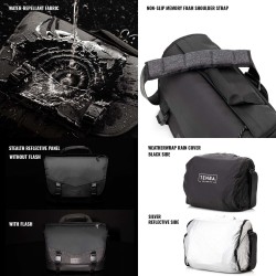 Tenba Bolsa de Hombro Messenger DNA 9 Negra | Bolsa messenger compacta para fotografía urbana