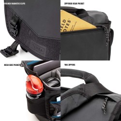 Tenba Bolsa de Hombro Messenger DNA 9 Negra | Bolsa messenger compacta para fotografía urbana