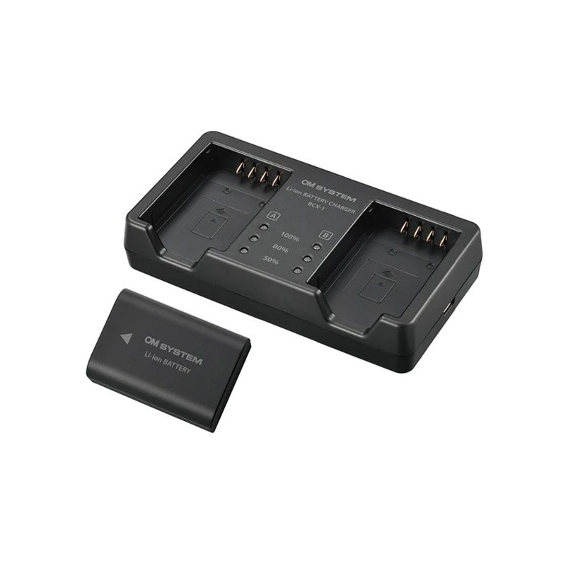 OM System Cargador + Batería SBCX-1 | Kit completo para alimentación de cámaras OM System