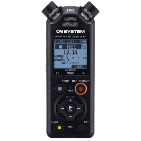OM System Grabadora de Audio LSP-5 G1 | Dispositivo profesional para grabación de sonido