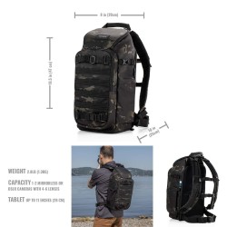 Tenba Mochila Axis V2 16L Camo Multicam BK | Mochila fotográfica táctica con diseño militar
