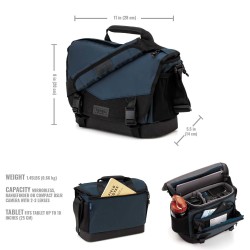 Tenba Bolsa de Hombro Messenger DNA 9 Azul | Bolsa messenger urbana para fotografía