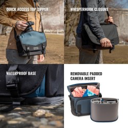 Tenba Bolsa de Hombro Messenger DNA 9 Azul | Bolsa messenger urbana para fotografía