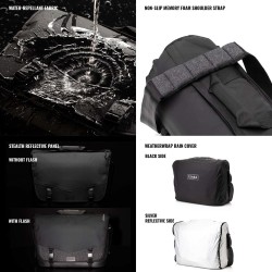Tenba Bolsa de Hombro Messenger DNA 16 DSLR Negra | Bolsa messenger amplia para cámaras DSLR y portátil
