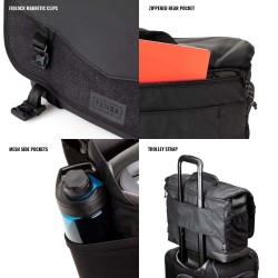 Tenba Bolsa de Hombro Messenger DNA 16 DSLR Negra | Bolsa messenger amplia para cámaras DSLR y portátil