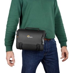 LOWERPRO Adventura SH 160 III Negro | Bolsa de hombro mediana para cámaras DSLR y accesorios