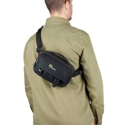 LOWERPRO Trekker LT HP 100 Negro | Bolsa de hombro compacta y acolchada para fotografía ligera