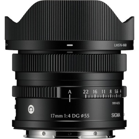 Sigma 17mm F4 DG Contemporary | Gran angular compacto L-Mount en color negro