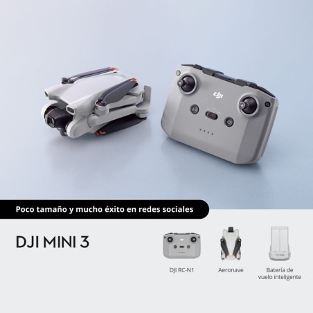 DJI Mini 3 (RC-N1) | Dron compacto con calidad 4K y control preciso