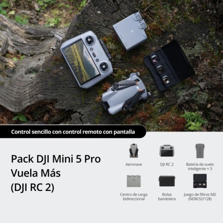 DJI Mini 5 Pro Fly More Combo (RC2) | Dron 4K premium con autonomía extendida