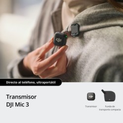 DJI Transmisor Mic 3 | Grabación inalámbrica de alta fidelidad