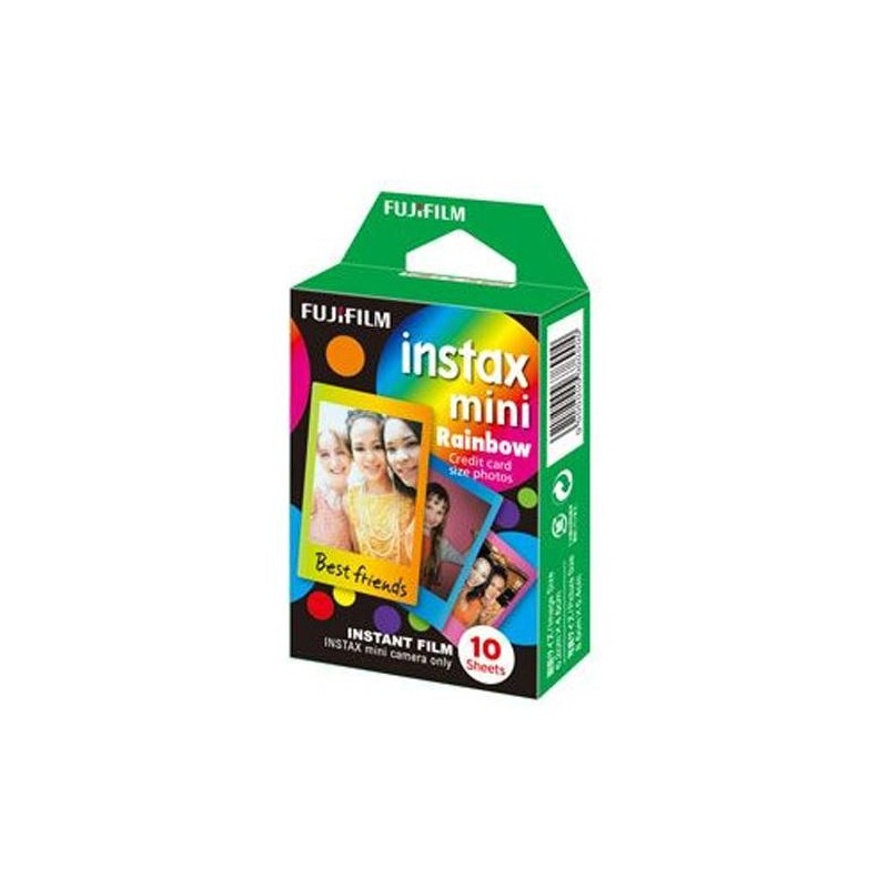 Fujifilm Película Instax Mini Rainbow (10 Fotos) | Colores vibrantes en cada borde