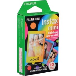 Fujifilm Película Instax Mini Rainbow (10 Fotos) | Colores vibrantes en cada borde