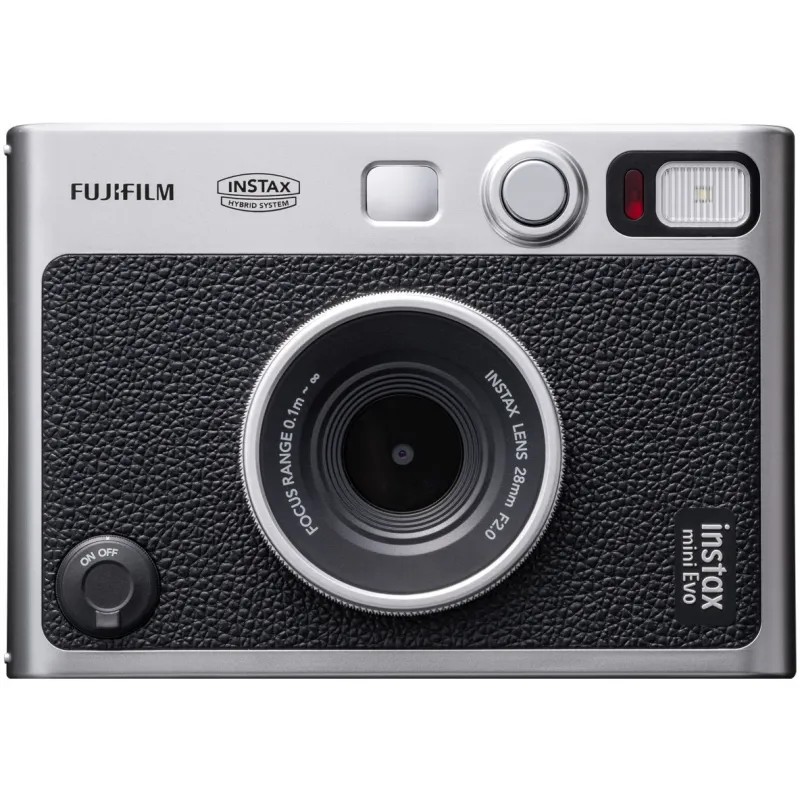 Fujifilm Cámara Instantánea Instax Mini Evo Black | Cámara híbrida digital-instantánea con estilo clásico