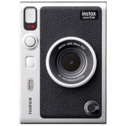 Fujifilm Cámara Instantánea Instax Mini Evo Black | Cámara híbrida digital-instantánea con estilo clásico