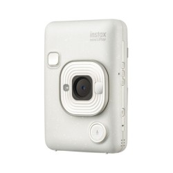 Fujifilm Cámara Instantánea Híbrida Instax Mini LiPlay Misty White | Digital e instantánea con estilo elegante
