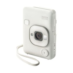 Fujifilm Cámara Instantánea Híbrida Instax Mini LiPlay Misty White | Digital e instantánea con estilo elegante