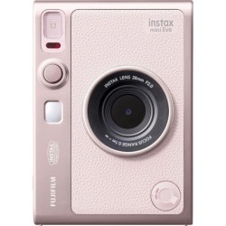 Fujifilm Cámara Instantánea Instax Mini Evo Gentle Pink | Cámara híbrida elegante y creativa