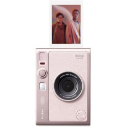 Fujifilm Cámara Instantánea Instax Mini Evo Gentle Pink | Cámara híbrida elegante y creativa
