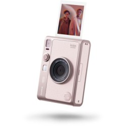 Fujifilm Cámara Instantánea Instax Mini Evo Gentle Pink | Cámara híbrida elegante y creativa