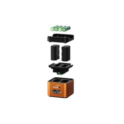 Hahnel Cargador ProCube2 Dual Sony NP-BX1 / NP-FW50 / NP-FZ100 | Cargador rápido y doble para baterías Sony