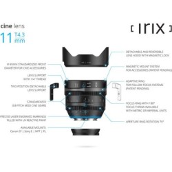 Irix Lente 11mm T4.3 Cine Metric MFT | Ultra gran angular cinematográfico profesional
