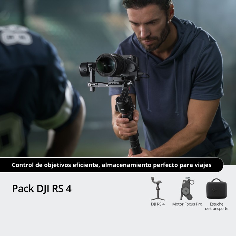 DJI RS 4 Combo | Estabilizador de 3 ejes con motor Focus Pro y batería de alta capacidad