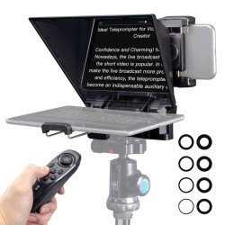 Feelworld Teleprompter TP2A | Teleprompter compacto compatible con smartphones, DSLR y tablets pequeñas