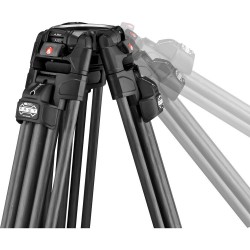 Manfrotto MVTTWINFC | Trípode profesional 645 FAST Twin de carbono con patas dobles