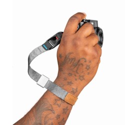 Peak Design Cuff V2 Gris Dragonne | Correa de muñeca minimalista y resistente para cámaras