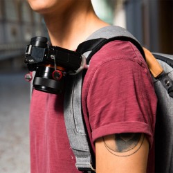 Peak Design Capture Clip V3 + Placa Plateada | Clip de sujeción metálico para cámara con acabado plateado