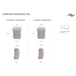 Peak Design Everyday Backpack 20L Gris Mochila | Mochila fotográfica urbana con acceso rápido y diseño sofisticado