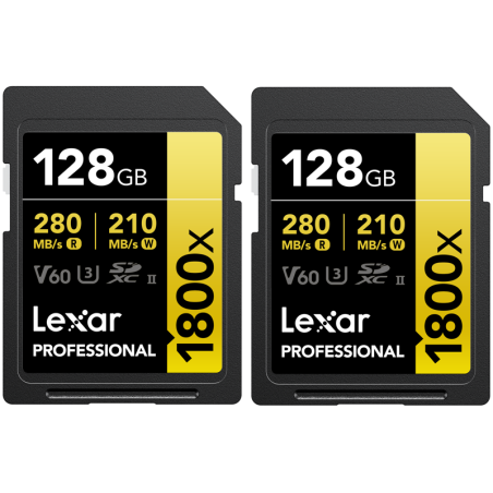 Compra Lexar SD Pro Gold UHS-II 1800X 128G | Tarjeta de Memoria Profesional Ultra Rápida
