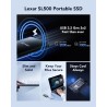 Lexar Disco Duro Portátil SL500 SSD 2TB | SSD externo de alto rendimiento para almacenamiento seguro y rápido