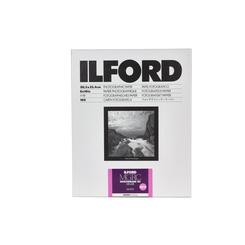 Ilford Papel Multigrade MGRC Deluxe Glossy 24x30,5cm (50 Hojas) | Compra Papel Brillante Fotográfico | Precio Papel RC