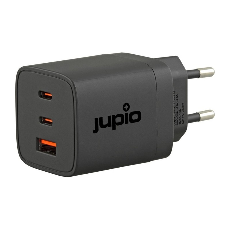 Jupio Cargador USB (2C1A) Triple de 65W | Compra Cargador Multiple Rápido | Precio Cargador Jupio