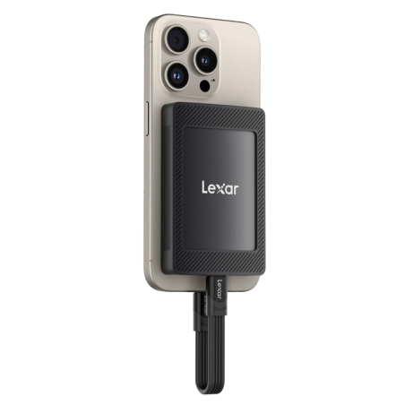 Lexar Disco Duro Magnético SL500M SSD 1TB | SSD portátil de alta velocidad con fijación magnética