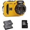 Kodak Pack Cámara Deportiva Pixpro WPZ2 Amarillo + 2 Baterías + SD 16GB | Compra Pack Completo | Precio Pack WPZ2