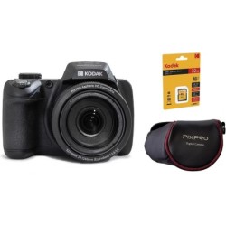 Kodak Pack Cámara Digital Pixpro AZ528 Negro + 2 Baterías + Funda + SD 32GB | Compra Pack Bridge Zoom | Precio Pack AZ528