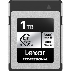 Lexar CFexpress Pro Tipo B Silver Series 1TB | Tarjeta de memoria profesional de alta velocidad para grabaciones en 8K y archivo