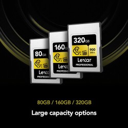 Compra Lexar CFexpress Pro Type A Gold 320G | Tarjeta de Memoria Ultra Rápida para Video Profesional