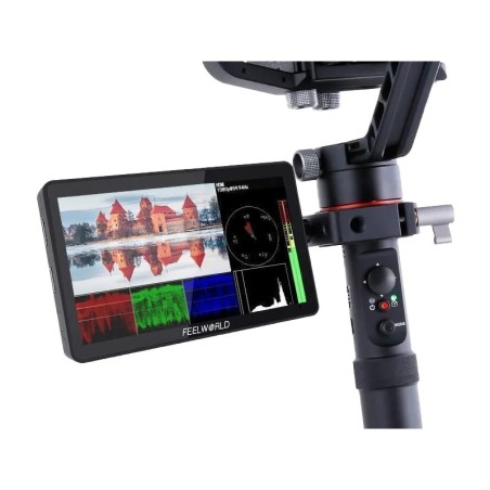 Feelworld Monitor 6" F6 Plus V2 | Monitor táctil 4K HDMI con entrada/salida y soporte LUTs para grabación profesional