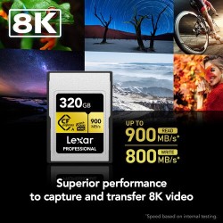 Compra Lexar CFexpress Pro Type A Gold 320G | Tarjeta de Memoria Ultra Rápida para Video Profesional