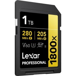 Lexar SD Pro Gold UHS-II 1800x 1TB V60 | Tarjeta SD de alto rendimiento para fotografía y video en 4K