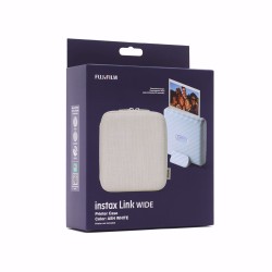 Fujifilm Funda Instax Link Wide Blanco | Protección sobria y resistente para impresora portátil