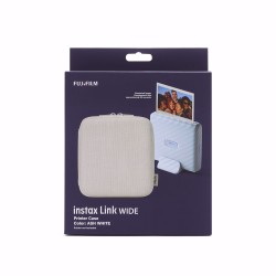 Fujifilm Funda Instax Link Wide Blanco | Protección sobria y resistente para impresora portátil