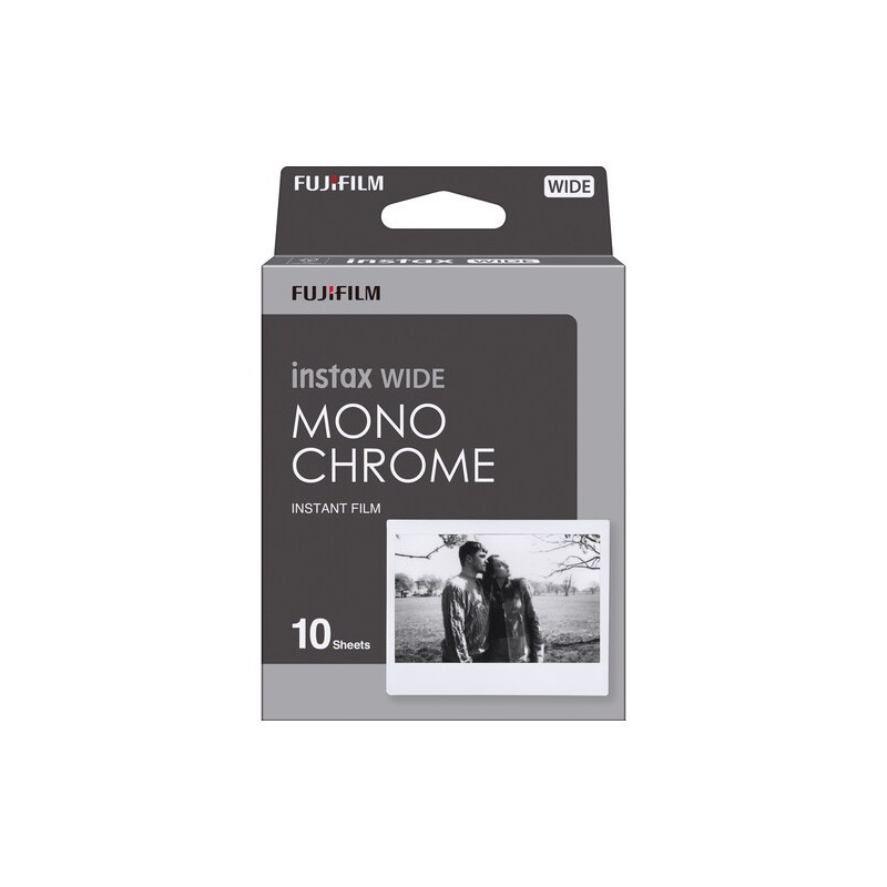 Fujifilm Película Instax Wide Monochrome (10 Fotos) | Blanco y negro artístico