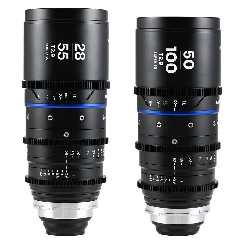 Laowa Pack S35 Nanomorph 28-55 + 50-100 Azul | Kit de Lentes Anamórficas S35 para Cine