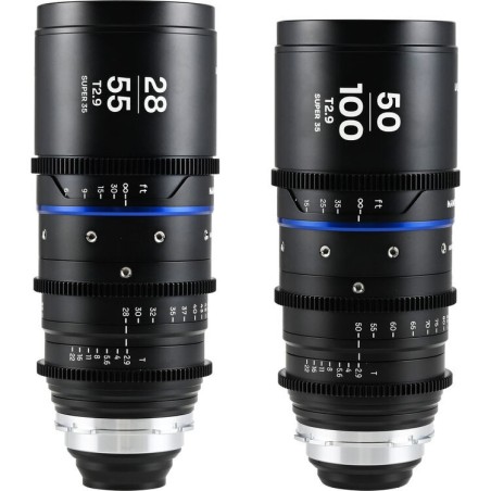 Laowa Pack S35 Nanomorph 28-55 + 50-100 Azul | Kit de Lentes Anamórficas S35 para Cine