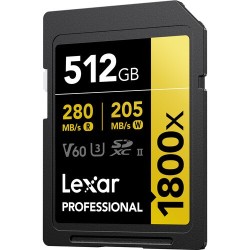 Compra Lexar SD Pro Gold UHS-II 1800X 512GB | Tarjeta de Memoria Profesional Ultra Rápida